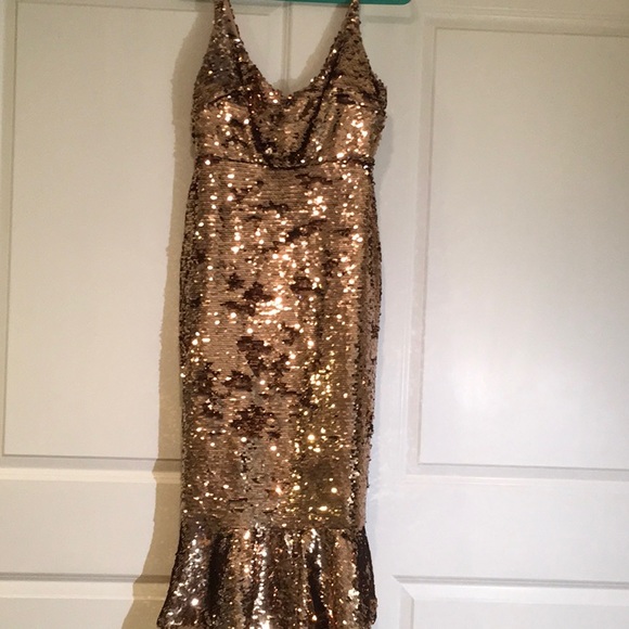 saloni sequin dress Jena Dress in Champagne